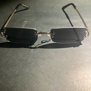 Rimless Rectangle Cartier Sunglasses